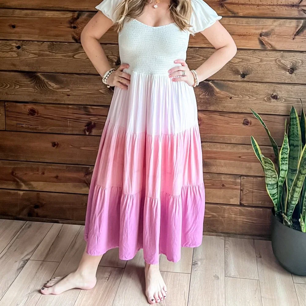 THE CALLIE PINK OMBRE DRESS - Picture 10 of 12